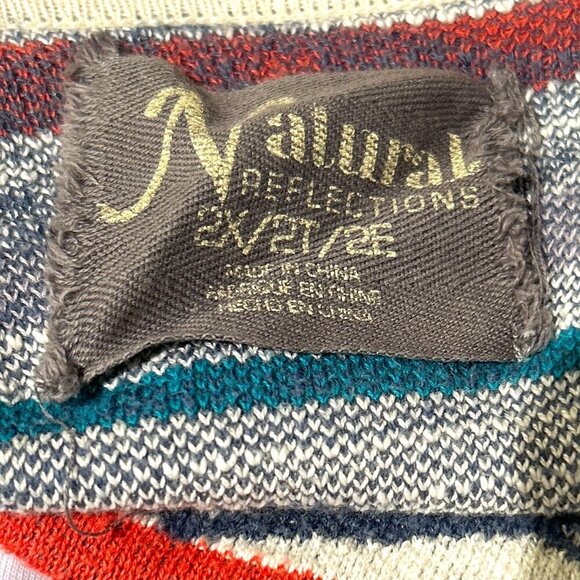 Natural Reflections SZ 2X Southwestern Print lightweight Sweater Western Ranch - Picture 7 of 8